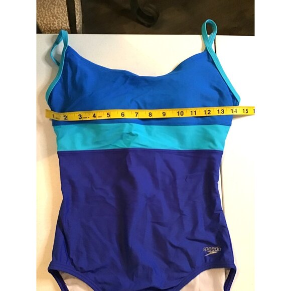 SPEEDO- WOMEN'S BLUE ONE-PIECE BATHING SUIT SIZE 8 - Picture 6 of 8